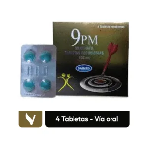 9PM SILDENAFIL SAIMED 20 TABLETAS 50mg - Imagen 2