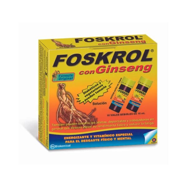 Energizate con FOSKROL con Ginseng Vial Bebible