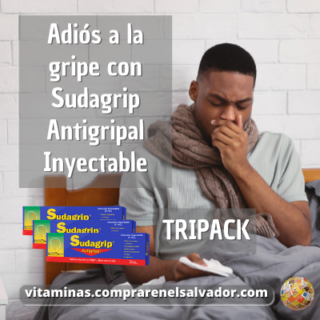 Alivie la gripe con SUDAGRIP ANTIGRIPAL INYECTABLE 3PACK