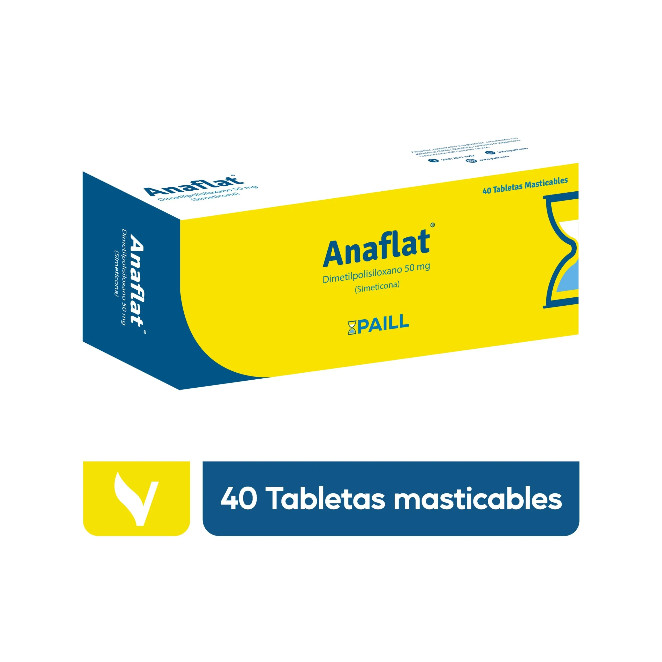 ANAFLAT 50 mg 40 Tabletas masticables 2 PACK - Imagen 2