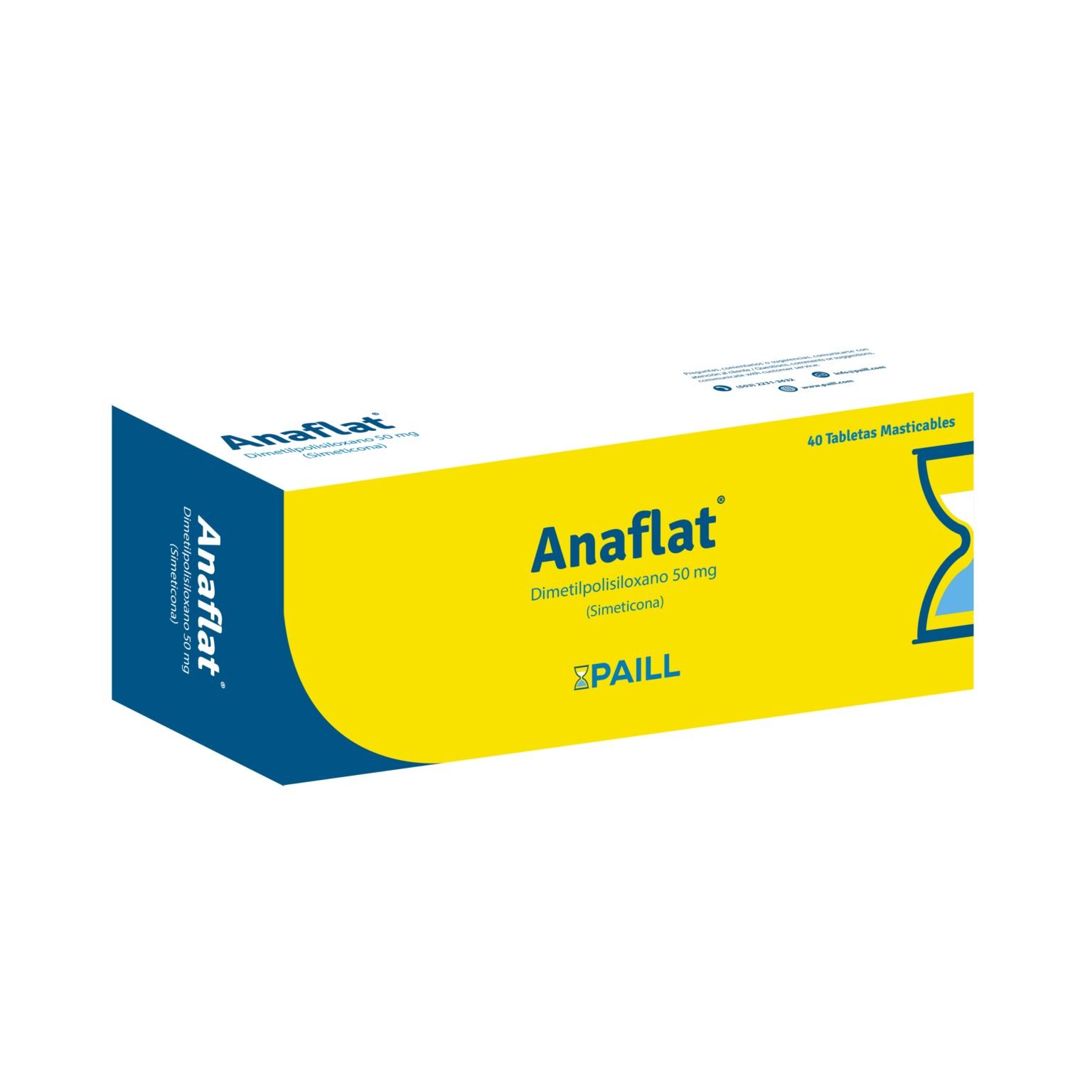 ANAFLAT 50 mg 40 Tabletas masticables 2 PACK – VITES