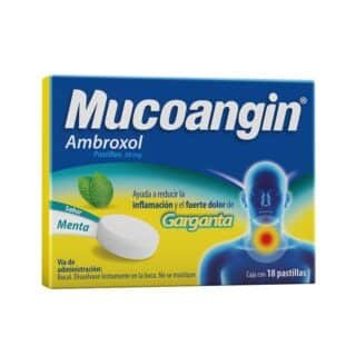 MUCOANGIN 20 mg 18 Pastillas de menta