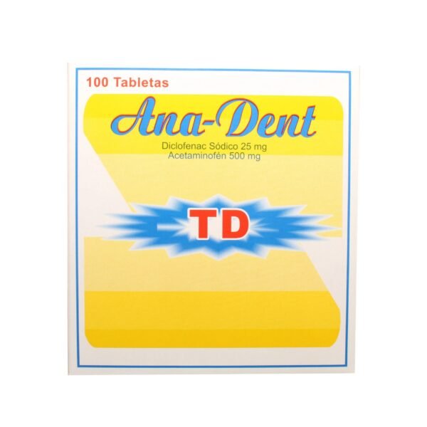 ANA-DENT 100 Tabletas – Alivio para Dolores Dentales e Inflamación