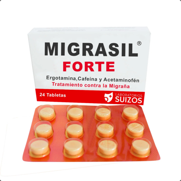 MIGRASIL FORTE TABLETAS | 24 Tabletas para el Dolor de Cabeza