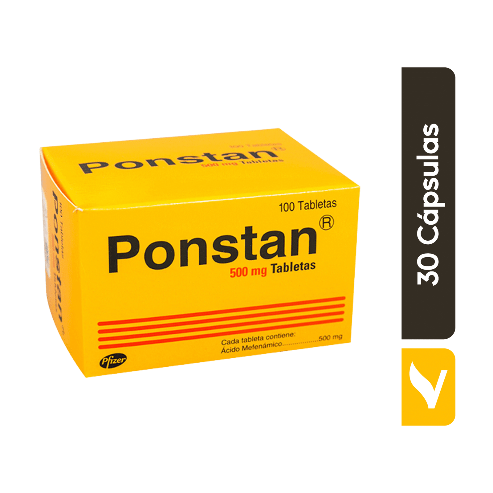 PONSTAN 500MG 100 TABLETAS - Imagen 2