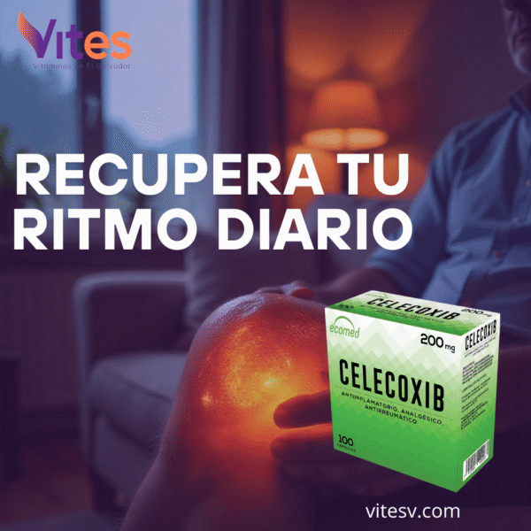 Celecoxib Ecomed 200 mg | 100 Cápsulas – Alivio para Artrosis, Artritis y Dolor Inflamatorio