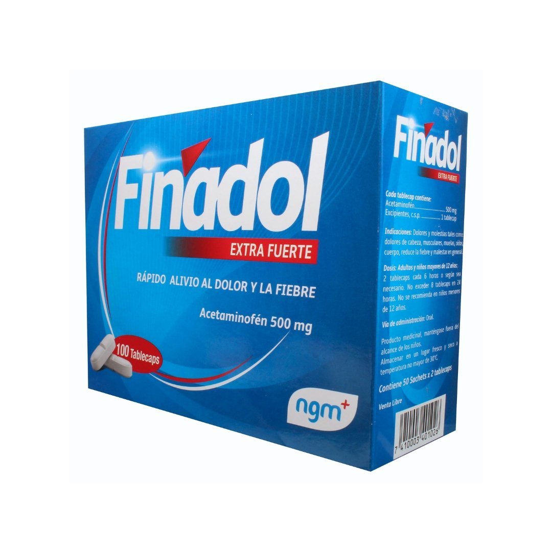 Finadol Extra Fuerte Tabletas 500 mg - 50 Tabletas