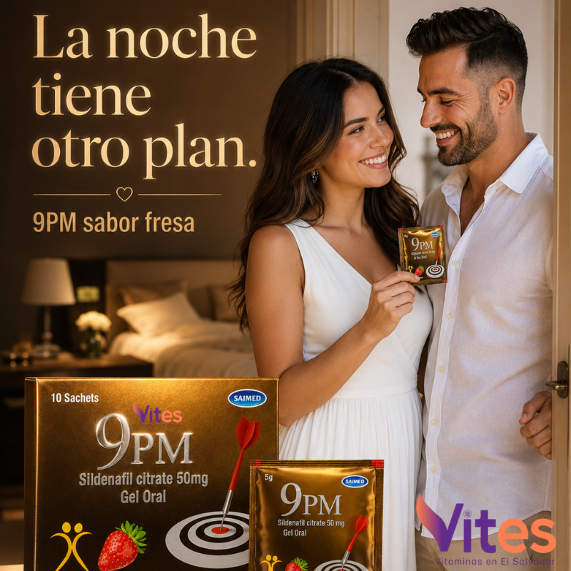 9PM Gel Oral con Sildenafil Citrato 50 mg – 10 Sobres